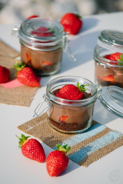 dolce fragola cioccolato bicchierino strawberry chocolate cake in glasses 