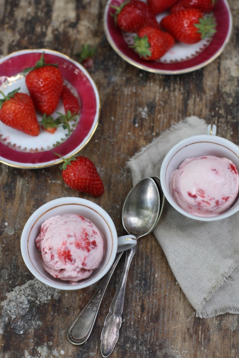 gelato fragole ricetta strawberry icecream recipe